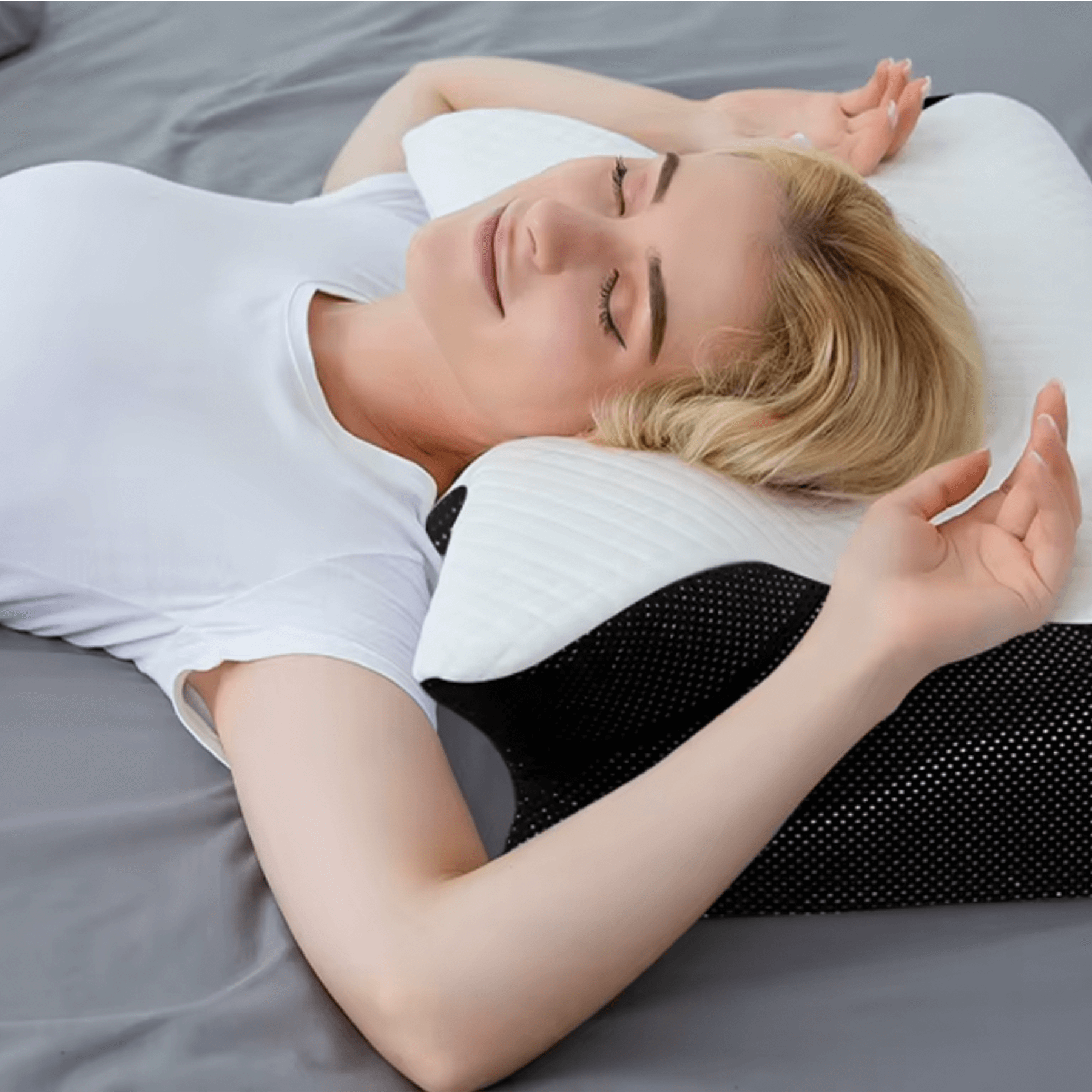 LIKISA NINA - Ergonomisches Nackenkissen für Seiten- und Rückenschläfer